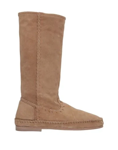 Shop Alberta Ferretti Woman Boot Beige Size 8 Soft Leather