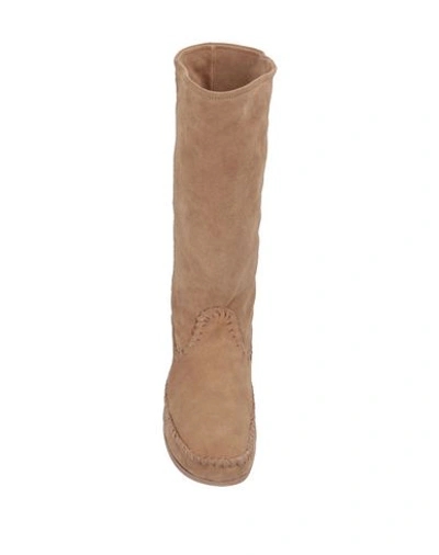 Shop Alberta Ferretti Woman Boot Beige Size 8 Soft Leather