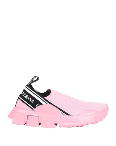 Shop Dolce & Gabbana Woman Sneakers Pink Size 7 Polyester, Viscose, Polyamide, Elastane