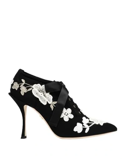 Shop Dolce & Gabbana Woman Ankle Boots Black Size 7.5 Viscose, Elastane