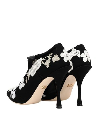 Shop Dolce & Gabbana Woman Ankle Boots Black Size 7.5 Viscose, Elastane
