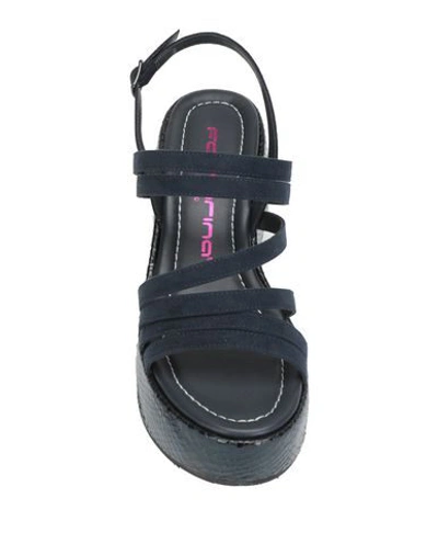 Shop Fornarina Sandals In Dark Blue