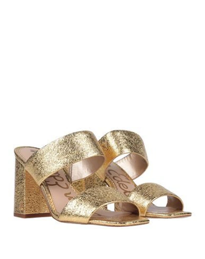 Shop Sam Edelman Woman Sandals Gold Size 6 Soft Leather