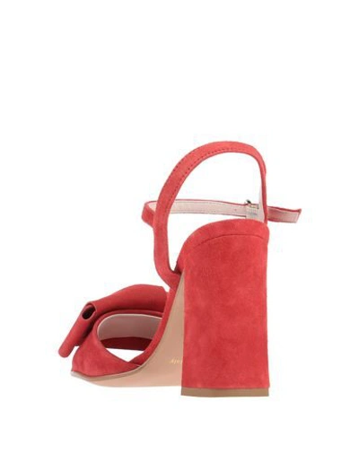 Shop Cesare Paciotti Sandals In Brick Red