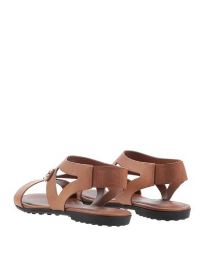 Shop Tod's Sandals In Camel