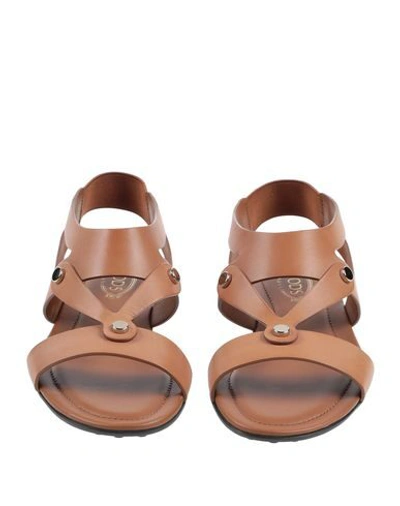 Shop Tod's Sandals In Camel