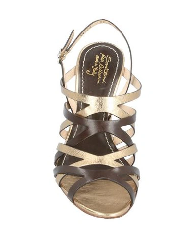 Shop Santoni Sandals In Platinum