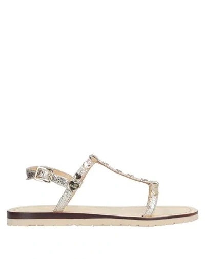 Shop Love Moschino Sandals In Gold