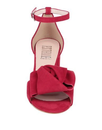 Shop Estelle Sandals In Brick Red