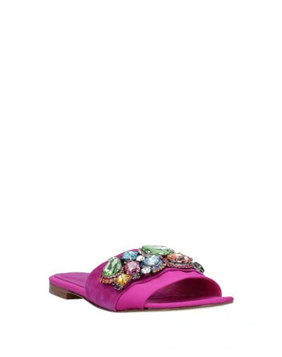 Shop Le Capresi Sandals In Mauve