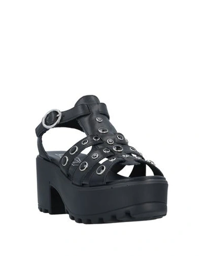 Shop Cult Woman Sandals Black Size 8 Soft Leather, Rubber