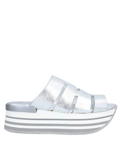 Hogan Sandals In Silver