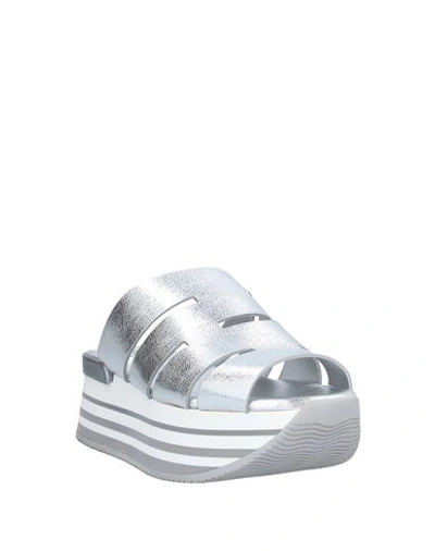 Hogan Sandals In Silver