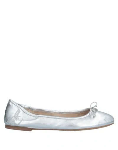 Shop Sam Edelman Ballet Flats In Silver