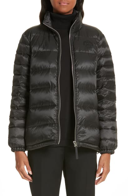 Quilted Down Puffer Coat In Black 