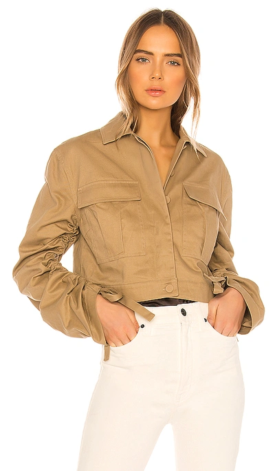 Shop Lovers & Friends Knoll Jacket In Khaki Brown