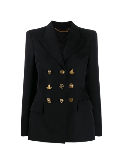 Shop Givenchy Wool Double-breasted Jacket In Black