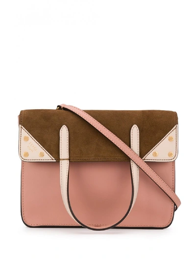 Shop Fendi Flip Small Leather Bag In Pink