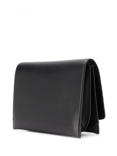 Shop Ferragamo Gancio Leather Bag In Black