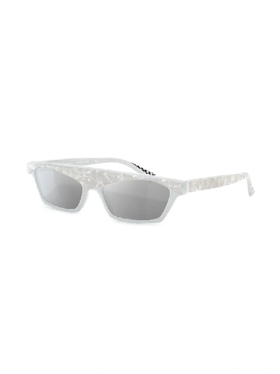 Shop Alain Mikli N°851 Rectangular Frame Sunglasses In White