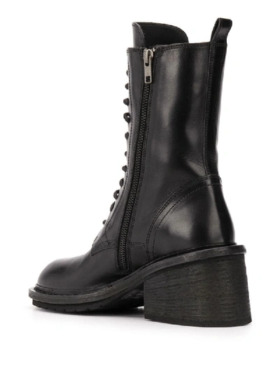 Shop Ann Demeulemeester Lace-up Combat Boots In Black