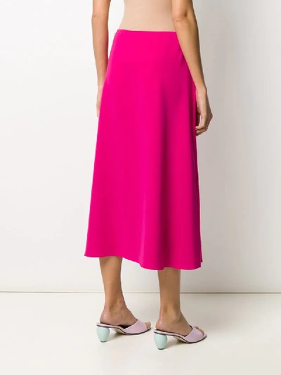 Shop Theory High-waisted Midi Skirt In Pink