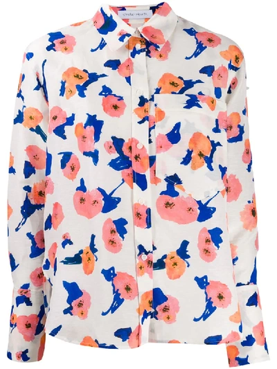 Shop Christian Wijnants Magnolia-print Shirt In White