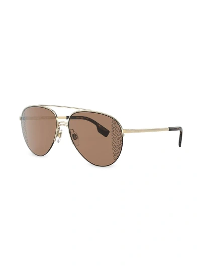 Burberry Eyewear Aviator-frame Sunglasses In Gold