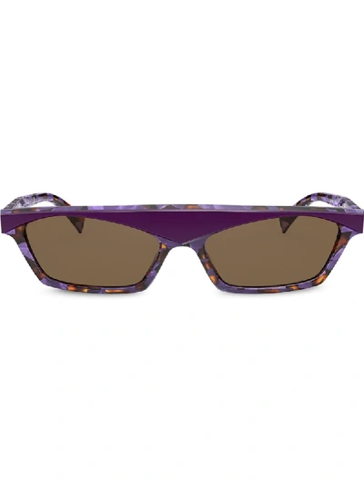 Shop Alain Mikli Aviator Sunglasses In Purple