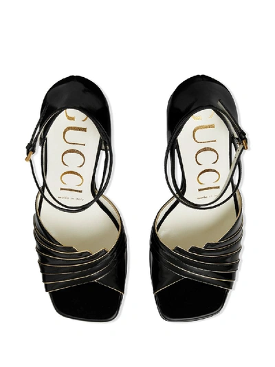 Shop Gucci 120mm Platform Sandals In Black