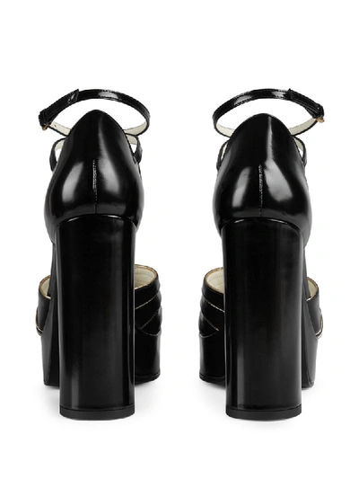 Shop Gucci 120mm Platform Sandals In Black