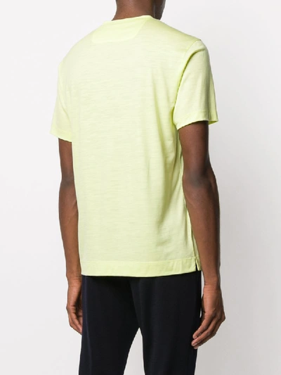 Shop Z Zegna Abstract Logo-print T-shirt In Yellow