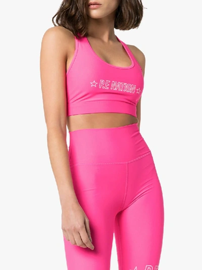 Shop P.e Nation Swish Sports Bra In Pink