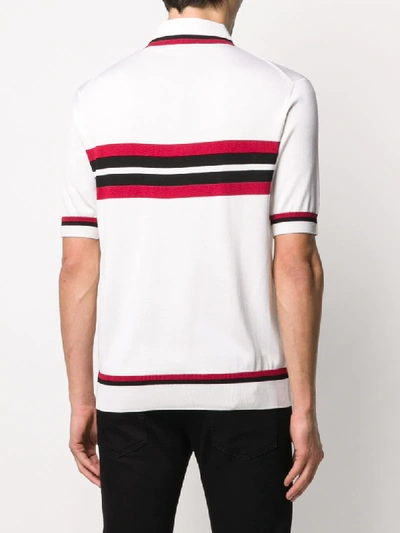 Shop Dolce & Gabbana Monogrammed Polo Shirt In Neutrals