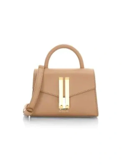 Shop Demellier Nano Montreal Leather Satchel In Toffee