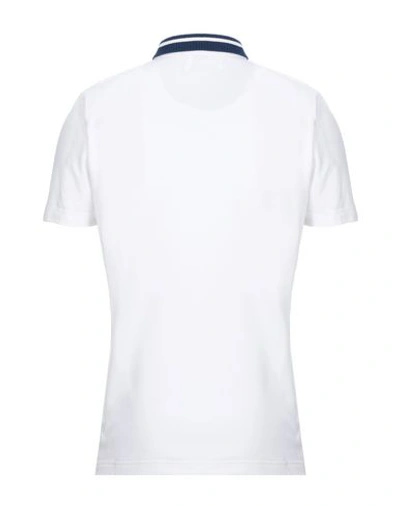 Shop Dondup Man Polo Shirt White Size Xl Cotton, Elastane