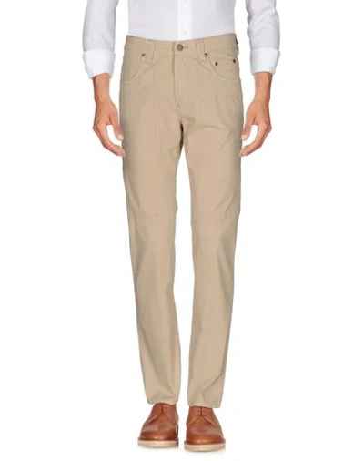 Shop Jeckerson Man Pants Beige Size 28 Cotton, Elastane