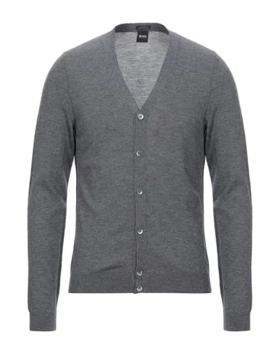 Shop Hugo Boss Boss  Man Cardigan Grey Size Xl Virgin Wool