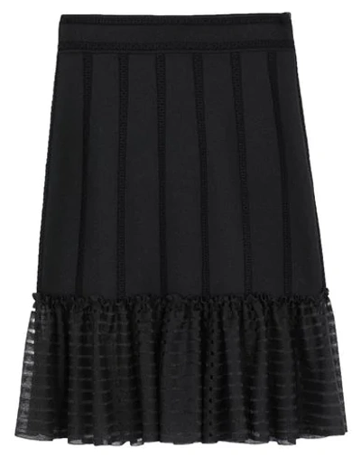Shop Alexander Mcqueen Midi Skirts In Black