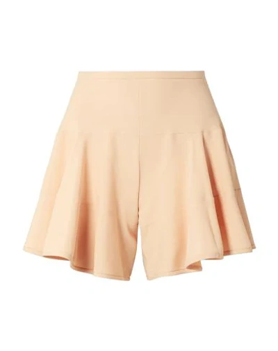 Shop Chloé Woman Shorts & Bermuda Shorts Sand Size 12 Acetate, Viscose In Beige