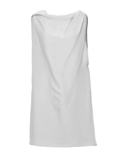 Shop Rick Owens Short Dresses In Light Grey