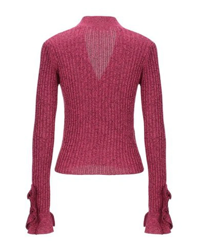 Shop Marco De Vincenzo Woman Cardigan Fuchsia Size 10 Cotton, Polyester, Polyamide In Pink
