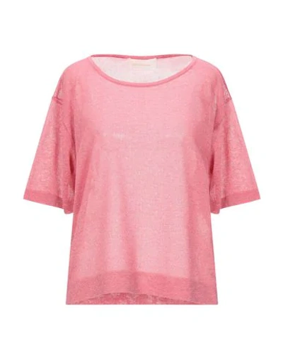 Shop Chiara Bertani Sweaters In Salmon Pink