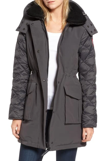 Shop Canada Goose Elwin Power Fill Down Jacket In Graphite