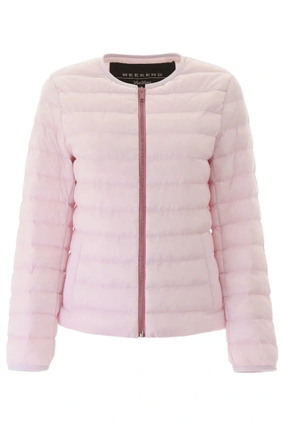 Shop Weekend Max Mara Fiorire Puffer Jacket In Pink
