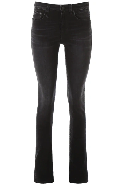 Shop R13 Alison Slim Jeans In Black