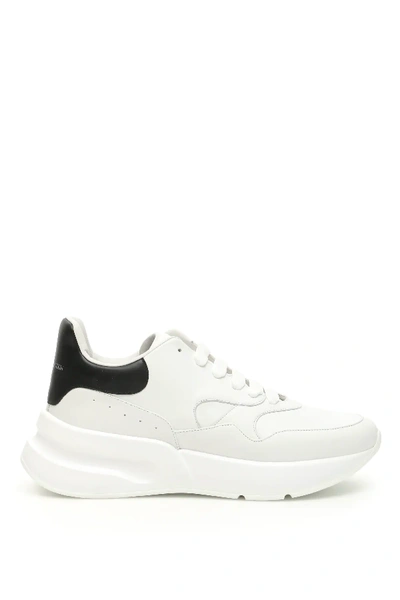Shop Alexander Mcqueen Oversize Running Sneakers In White,black