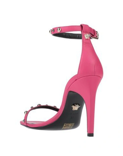 Shop Versace Sandals In Fuchsia