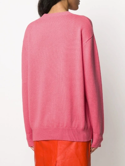 Shop Givenchy Cashmere Logo Sweater In Violet