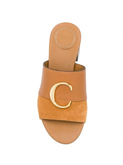 Shop Chloé C Leather Sandals